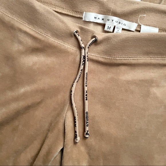 Max Studio Brown Velour Wide Leg Pants - Picture 4 of 4